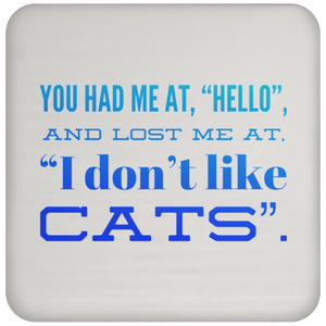 UN5677 Coaster Unique design Hello Cats-blue