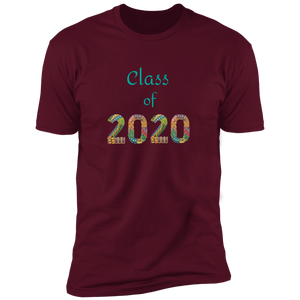 NL3600 Next Level Premium Short Sleeve T-Shirt Unique design Class of 2020-color for Graduating Seniors