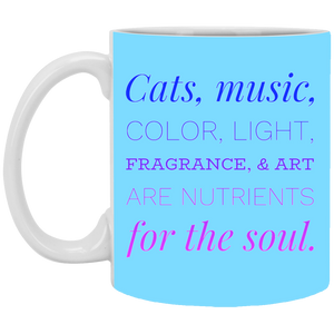 XP8434 11 oz. White Mug Unique design Soul-blue