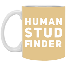 Load image into Gallery viewer, XP8434 11 oz. White Mug Unique design Human Stud Finder