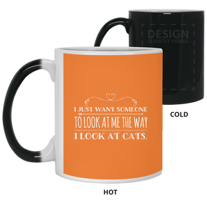 21150 11 oz. Color Changing Mug Unique design Look At Cats