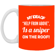 Load image into Gallery viewer, XP8434 11 oz. White Mug Unique design Sniper On The Roof