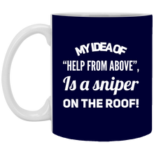 Load image into Gallery viewer, XP8434 11 oz. White Mug Unique design Sniper On The Roof