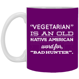 XP8434 11 oz. White Mug Unique design Bad Hunter