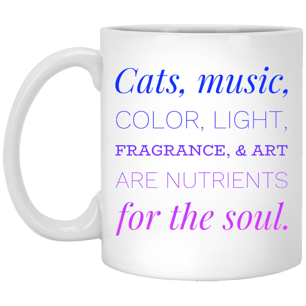 XP8434 11 oz. White Mug Unique design Soul-blue