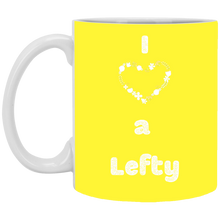 Load image into Gallery viewer, XP8434 11 oz. White Mug Unique design Love A Lefty