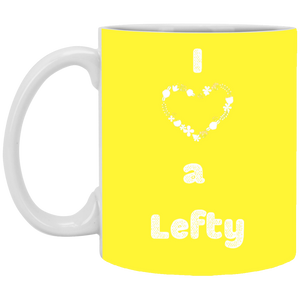 XP8434 11 oz. White Mug Unique design Love A Lefty