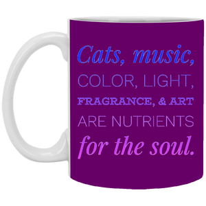 XP8434 11 oz. White Mug Unique design Soul-blue