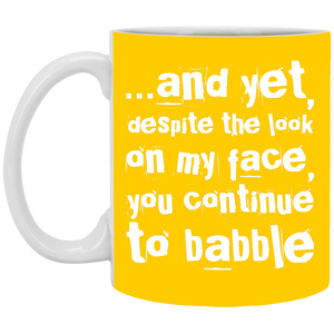 XP8434 11 oz. White Mug Unique design Babble