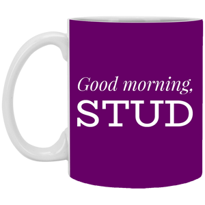 XP8434 11 oz. White Mug Unique design Good Morning Stud