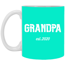 Load image into Gallery viewer, XP8434 11 oz. White Mug Unique design Grandpa est. 2020