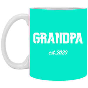 XP8434 11 oz. White Mug Unique design Grandpa est. 2020